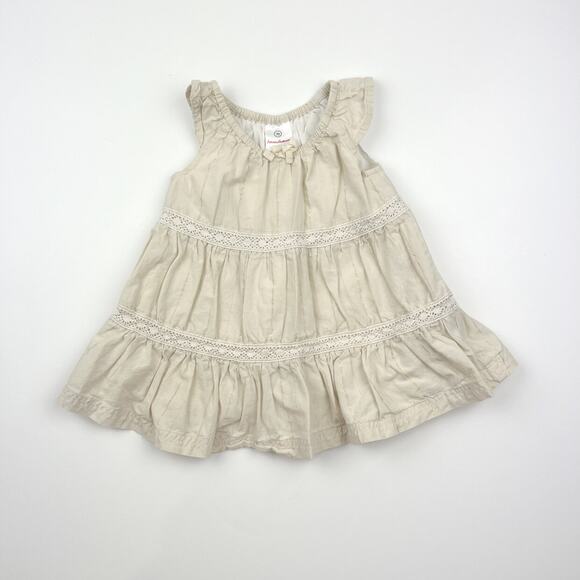 Hanna Andersson Gold Striped Dress - Picture 2 of 6